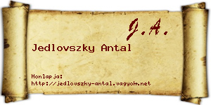 Jedlovszky Antal névjegykártya